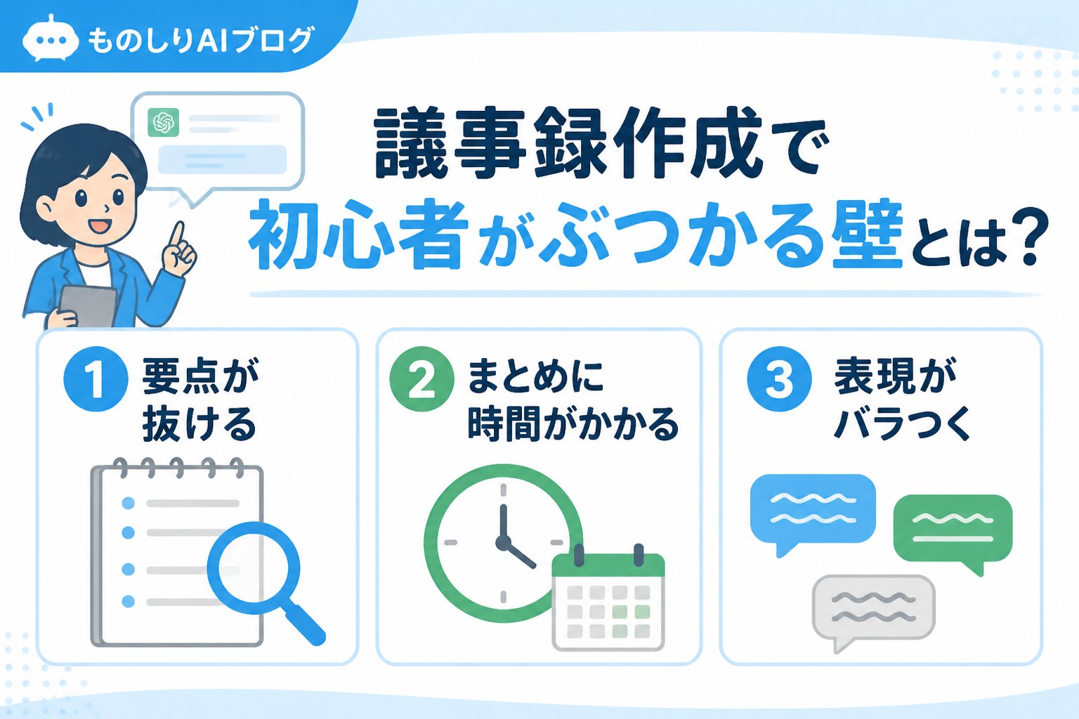 AI活用 議事録作成で初心者がぶつかる壁とは？
