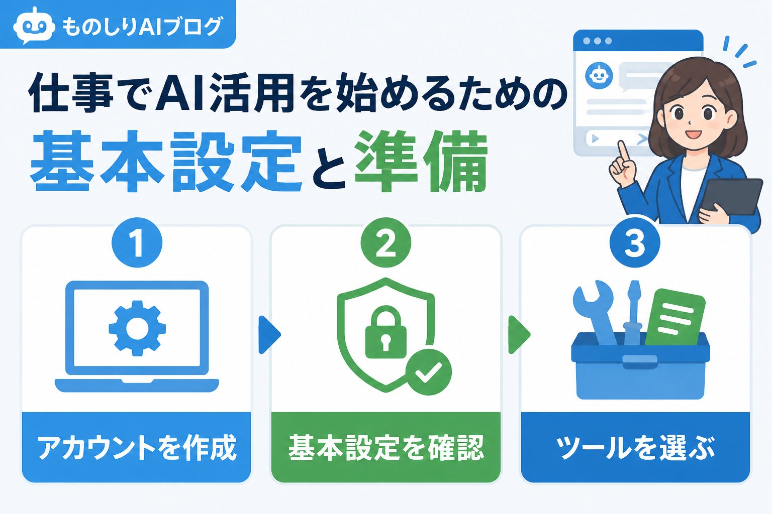 AI活用 仕事でAI活用を始めるための基本設定と準備