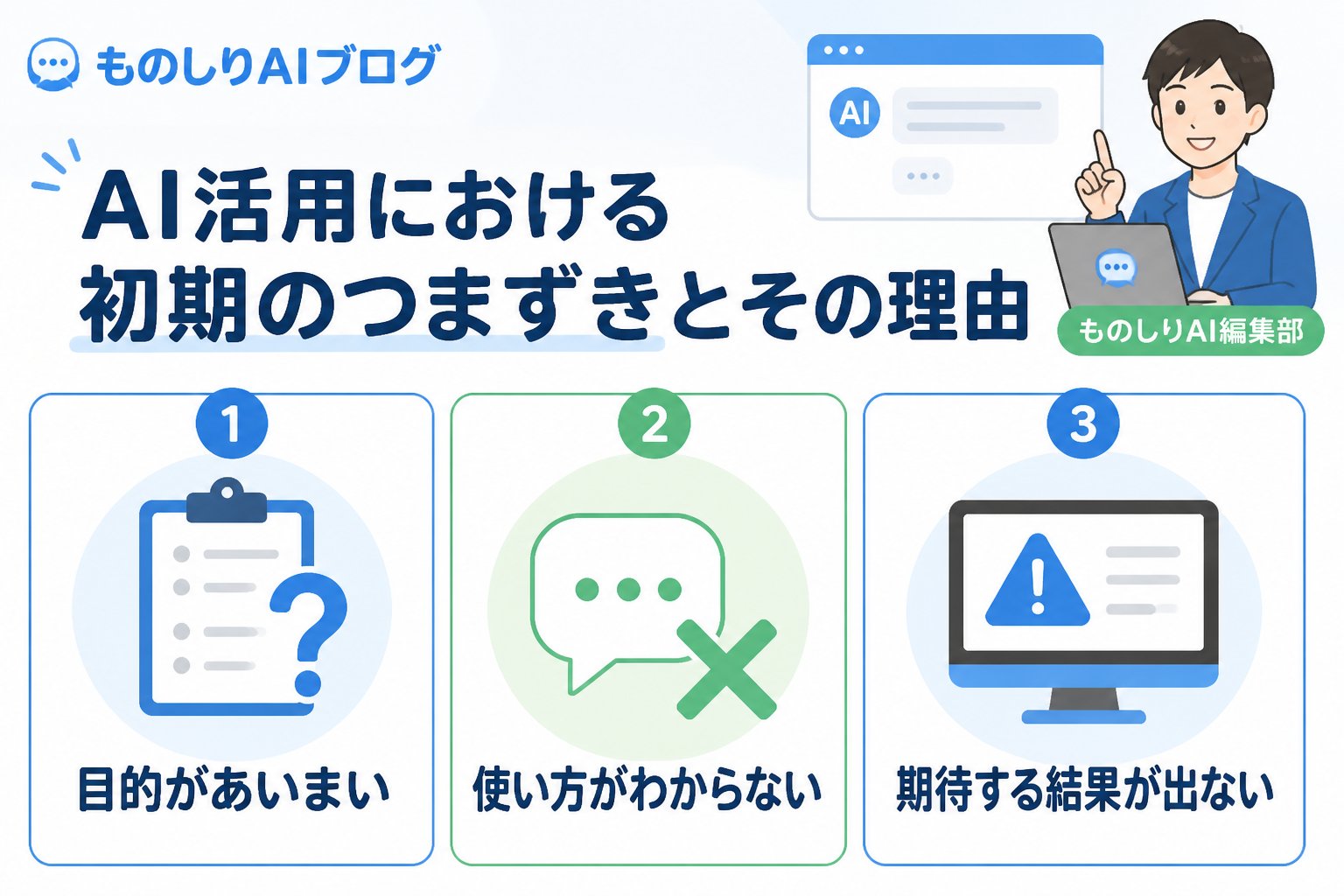 AI活用 AI活用における初期のつまずきとその理由