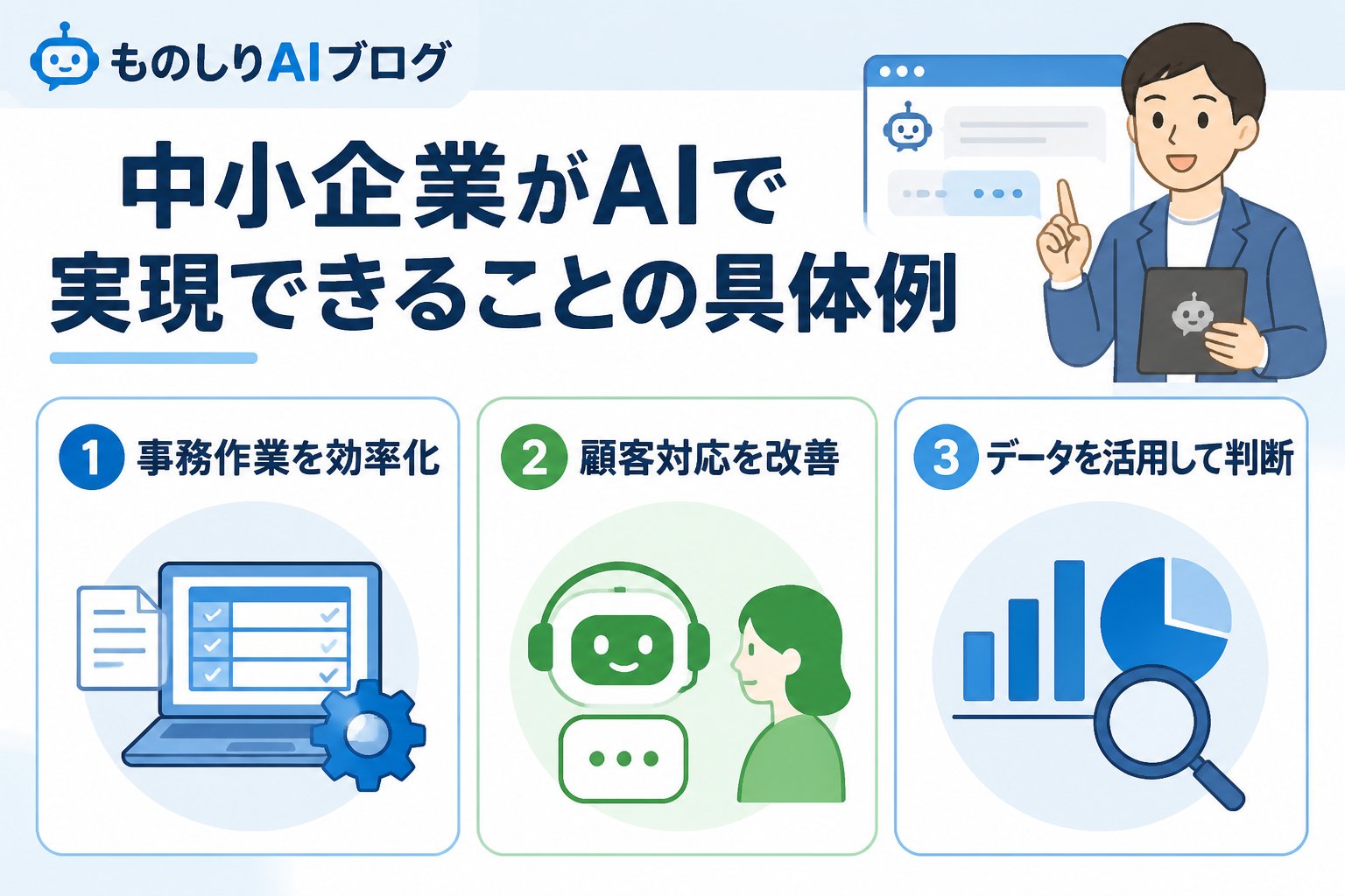 AI活用 中小企業がAIで実現できることの具体例