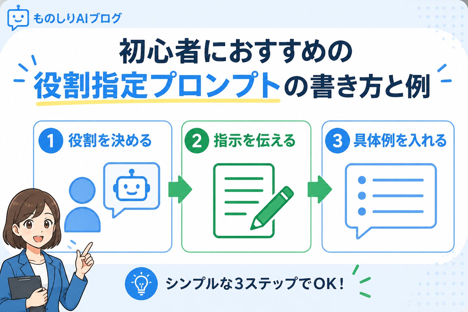 プロンプト 初心者におすすめの役割指定プロンプトの書き方と例