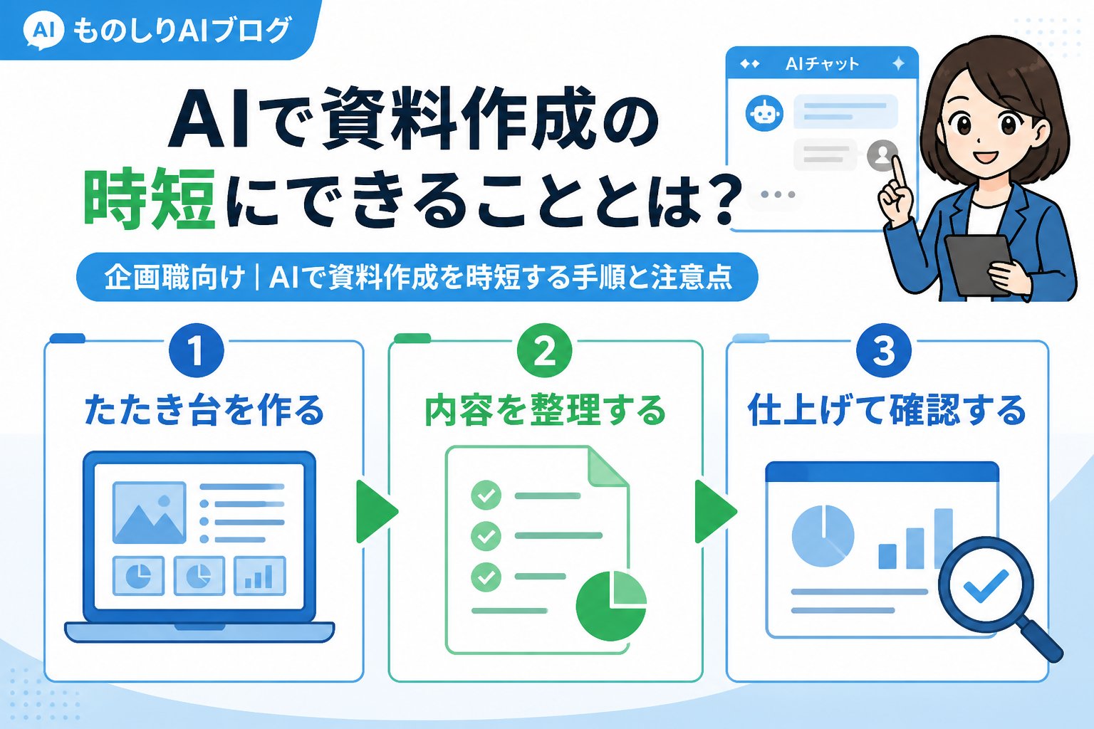 業務効率化 AIで資料作成の時短にできることとは?