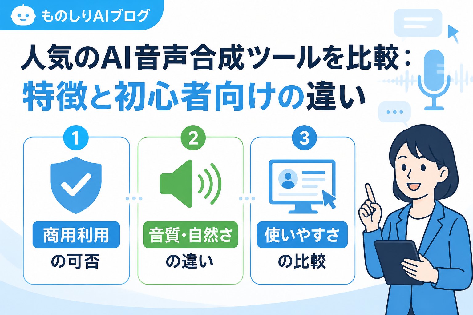 AIツール 人気のAI音声合成ツールを比較:特徴と初心者向けの違い
