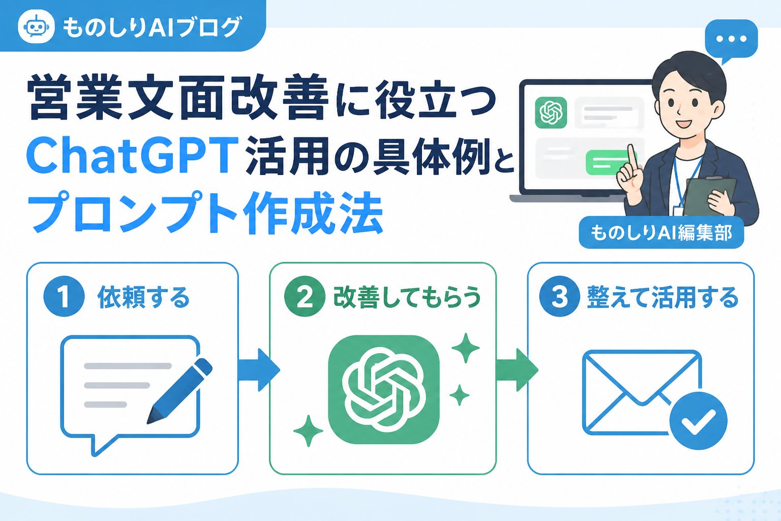 AI活用 営業文面改善に役立つChatGPT活用の具体例とプロンプト作成法