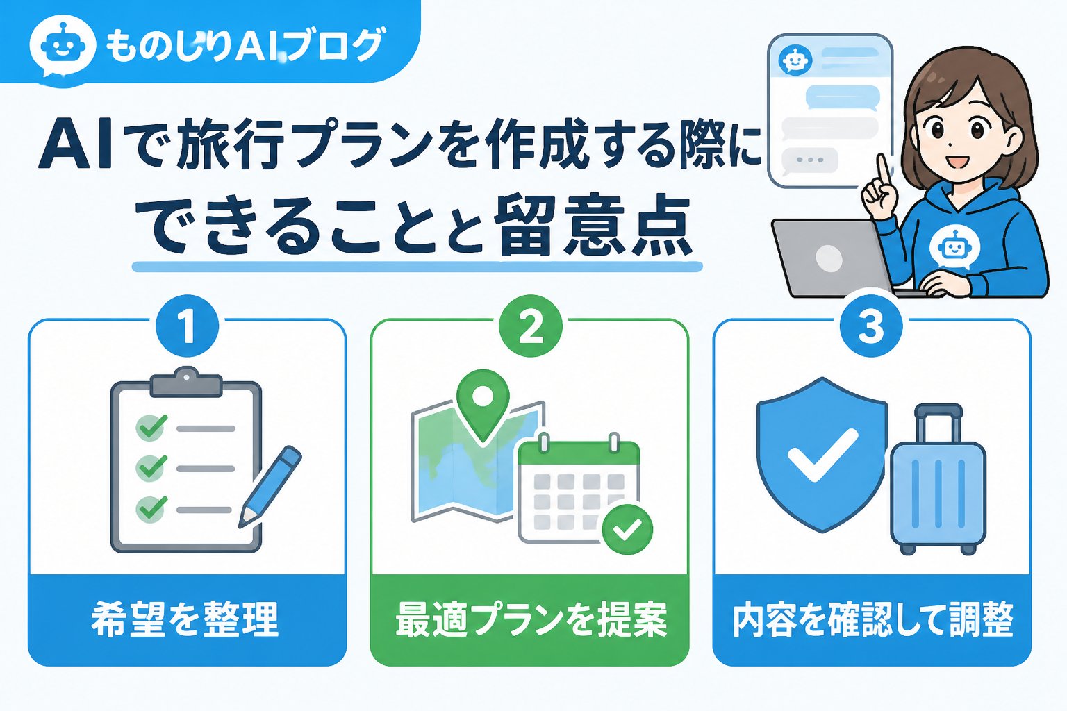 AI活用 AIで旅行プランを作成する際にできることと留意点
