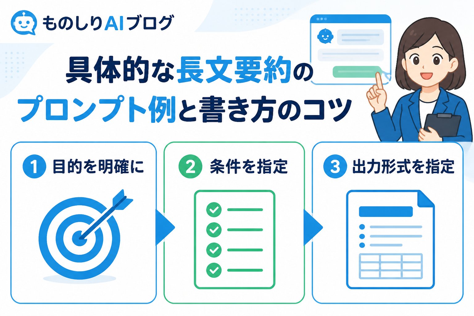 プロンプト 具体的な長文要約のプロンプト例と書き方のコツ