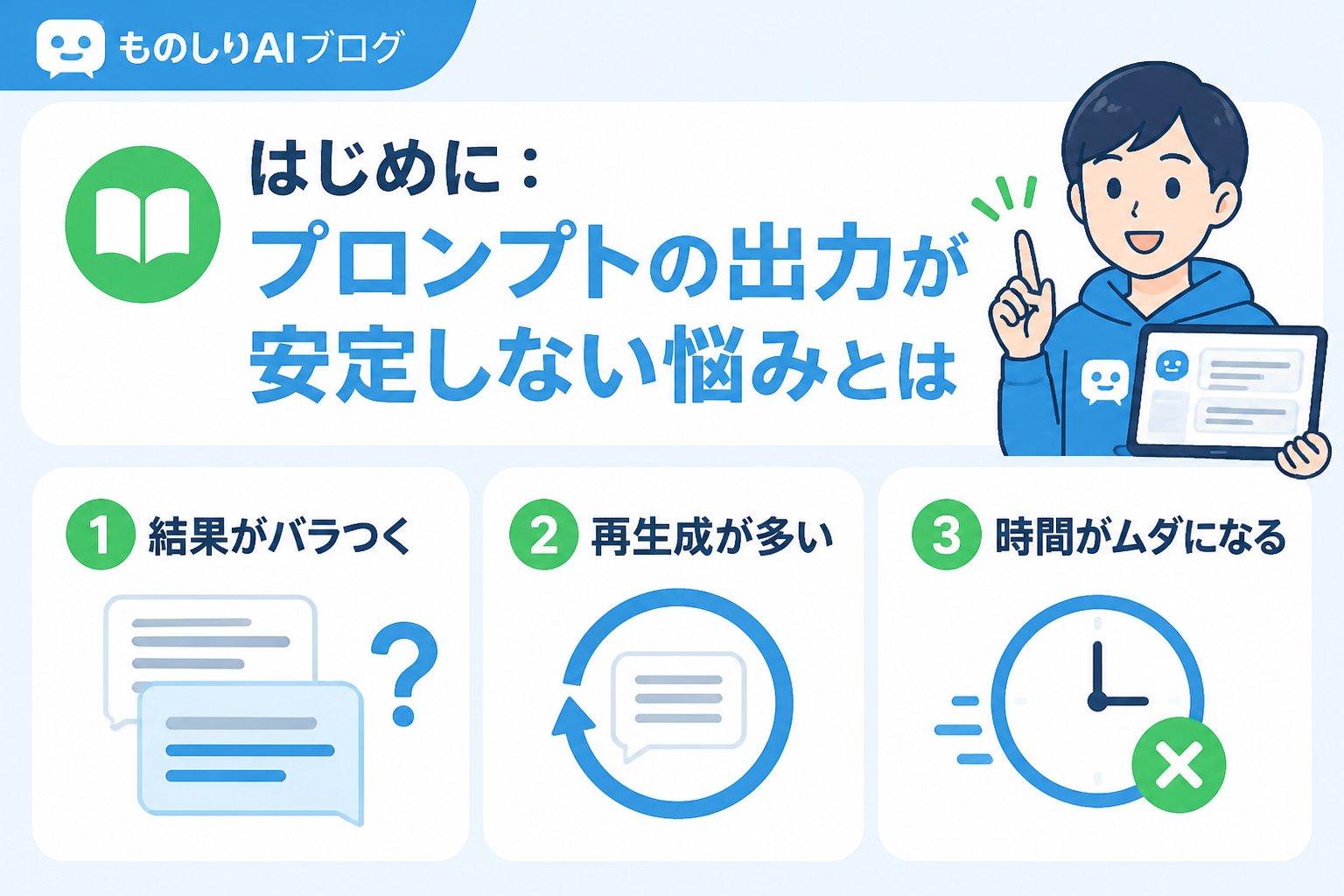 プロンプト はじめに:プロンプトの出力が安定しない悩みとは