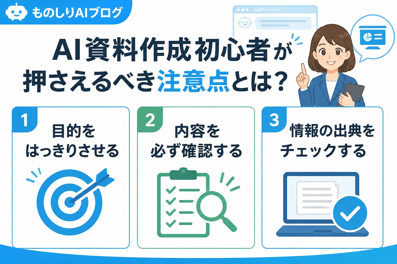 AI活用 AI資料作成初心者が押さえるべき注意点とは?