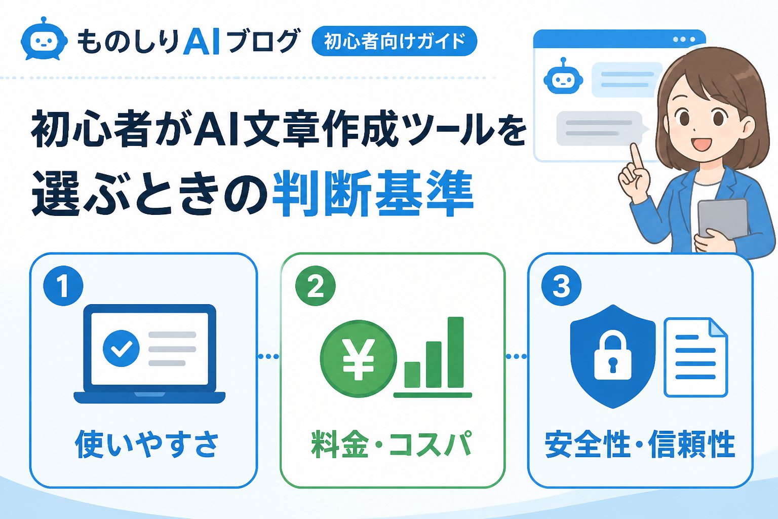 AI活用 初心者がAI文章作成ツールを選ぶときの判断基準