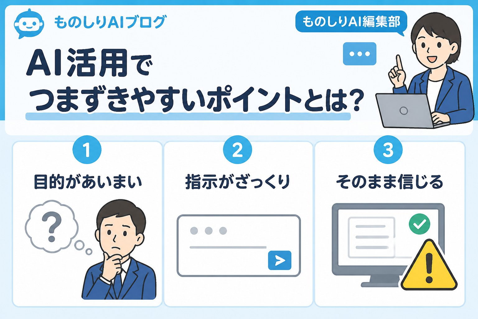AI活用 AI活用でつまずきやすいポイントとは?