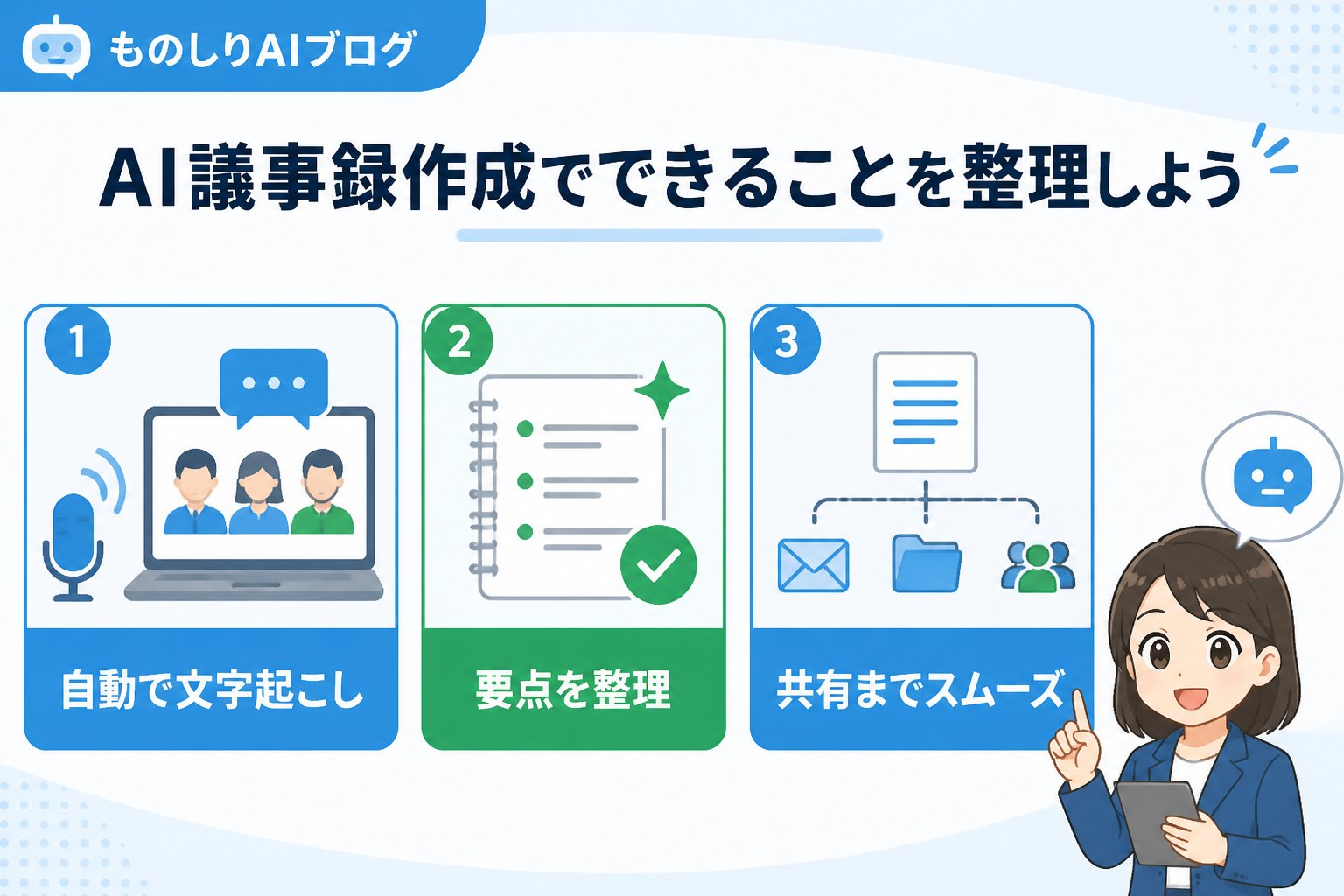 AI活用 AI議事録作成でできることを整理しよう