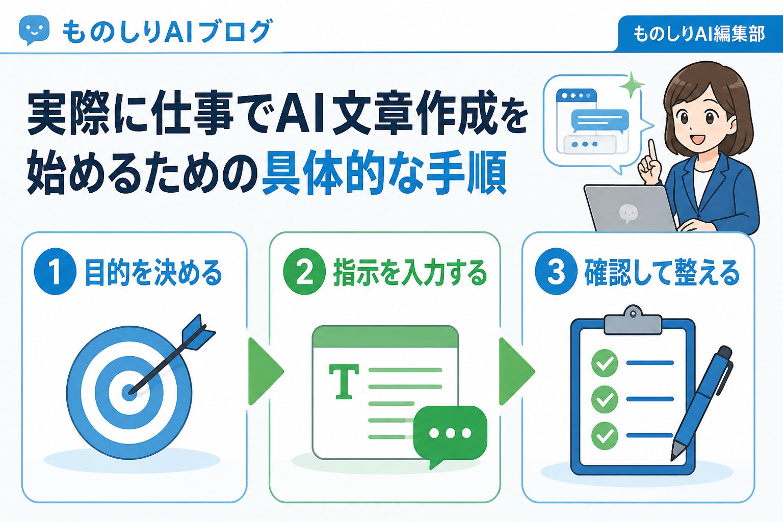 AI活用 実際に仕事でAI文章作成を始めるための具体的な手順