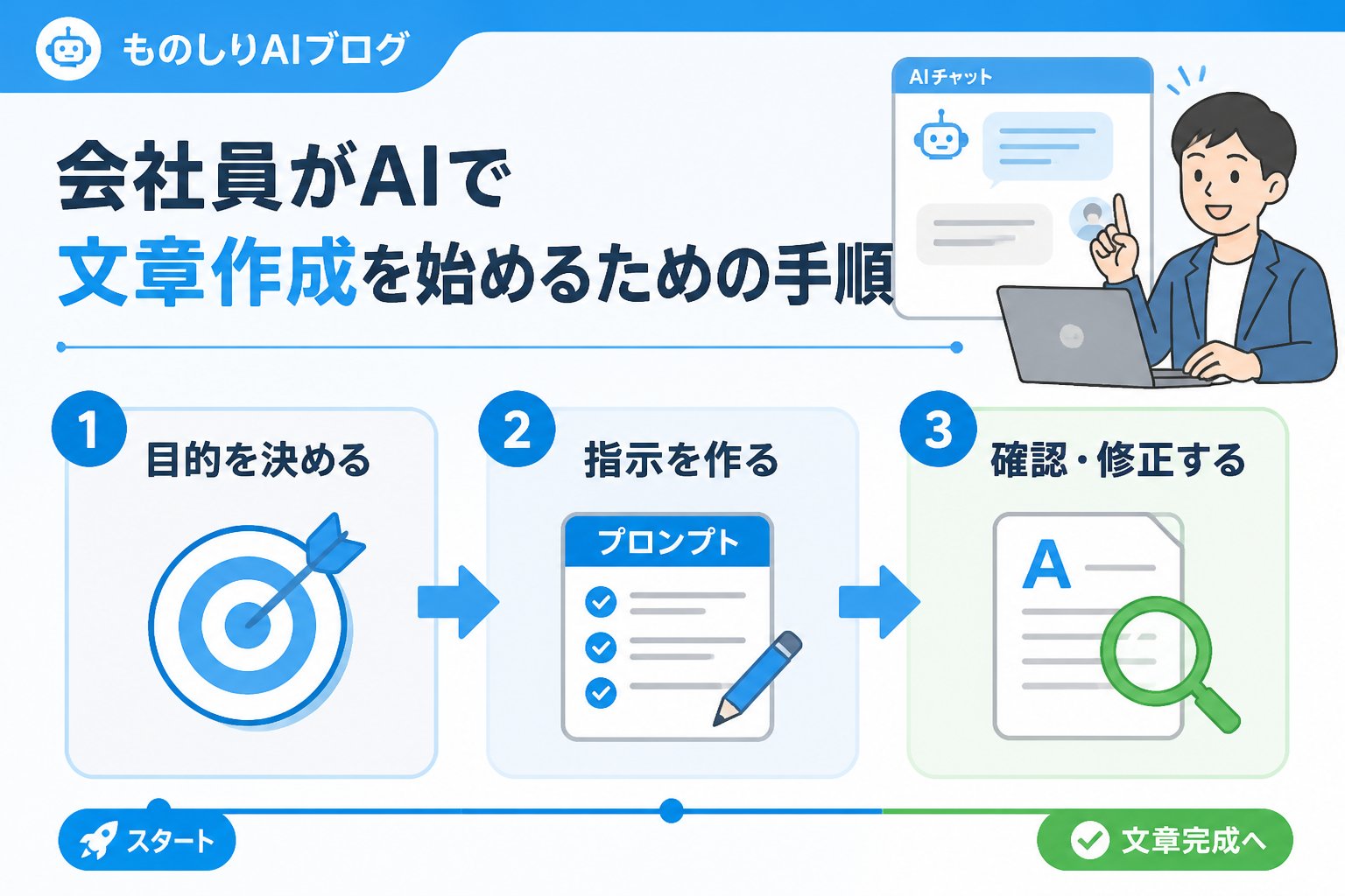 AI活用 会社員がAIで文章作成を始めるための具体的な手順