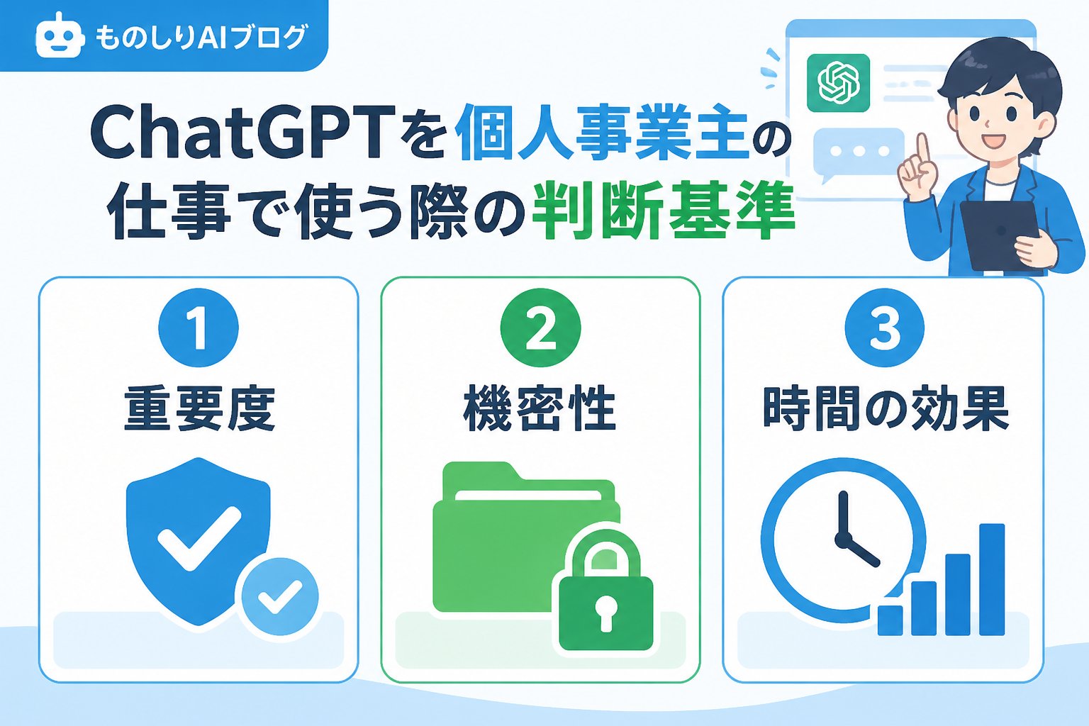 AI活用 ChatGPTを個人事業主の仕事で使う際の判断基準
