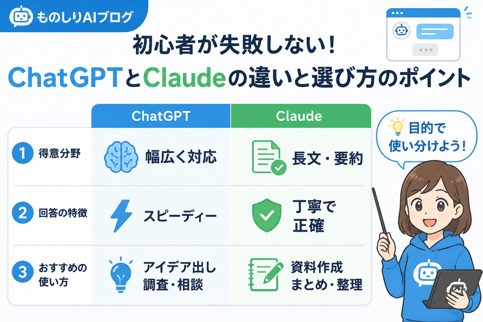 AIツール ChatGPTとClaudeの基本的な特徴と違い