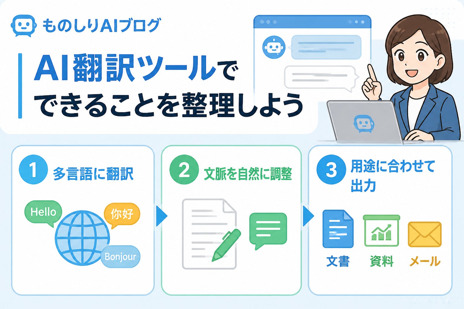 AIツール AI翻訳ツールでできることを整理しよう