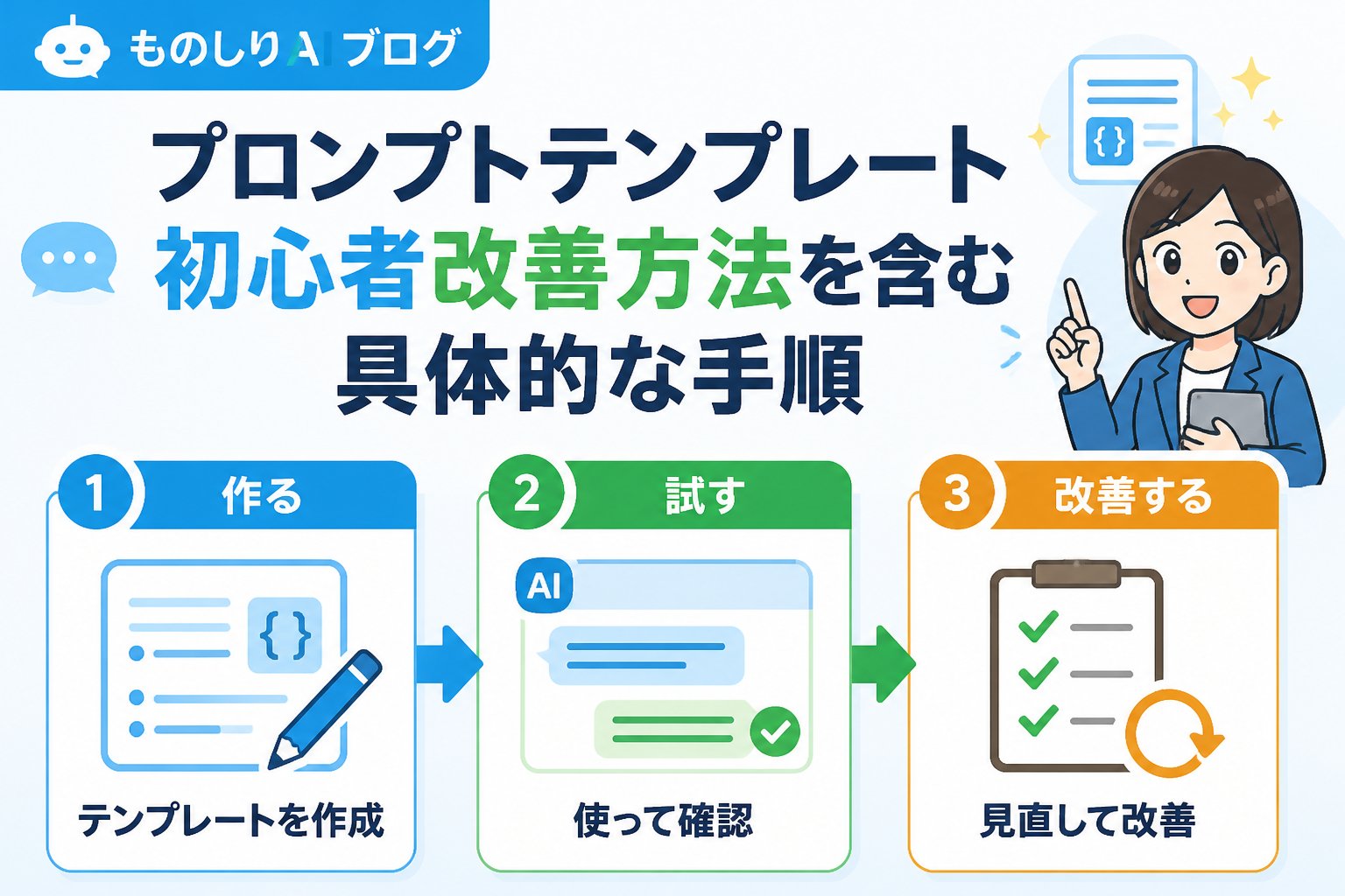 プロンプト プロンプトテンプレート初心者改善方法を含む具体的な手順