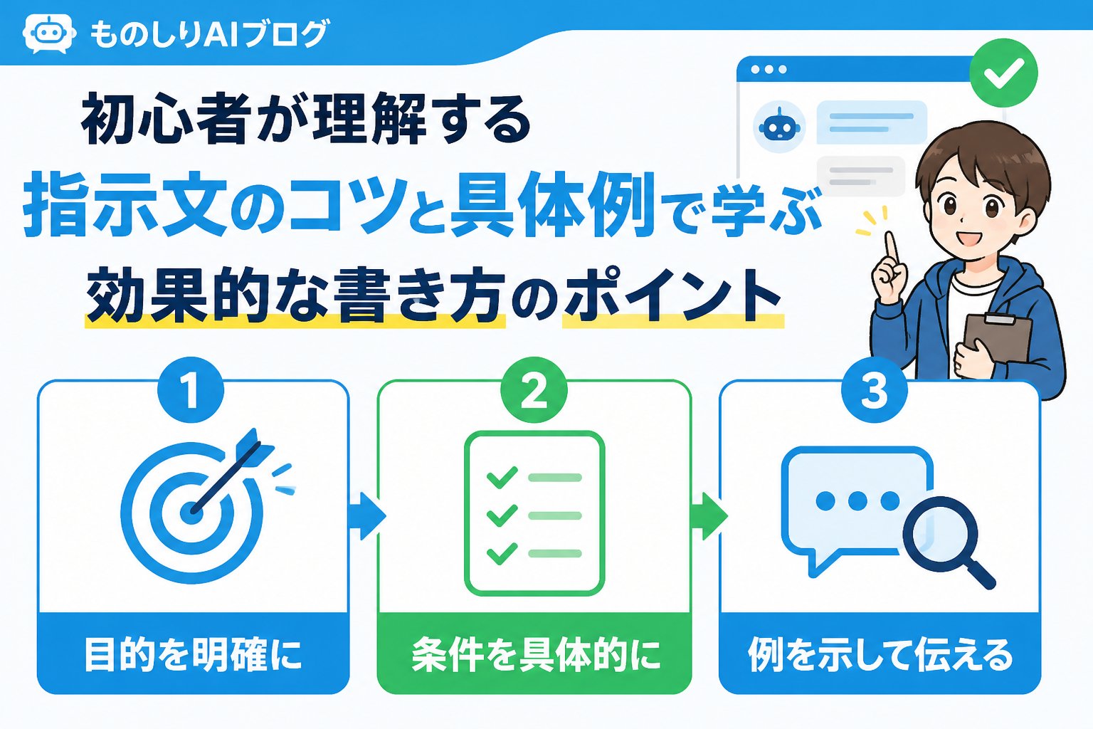 プロンプト 指示文、コツ、初心者、例を含む効果的な書き方のポイント