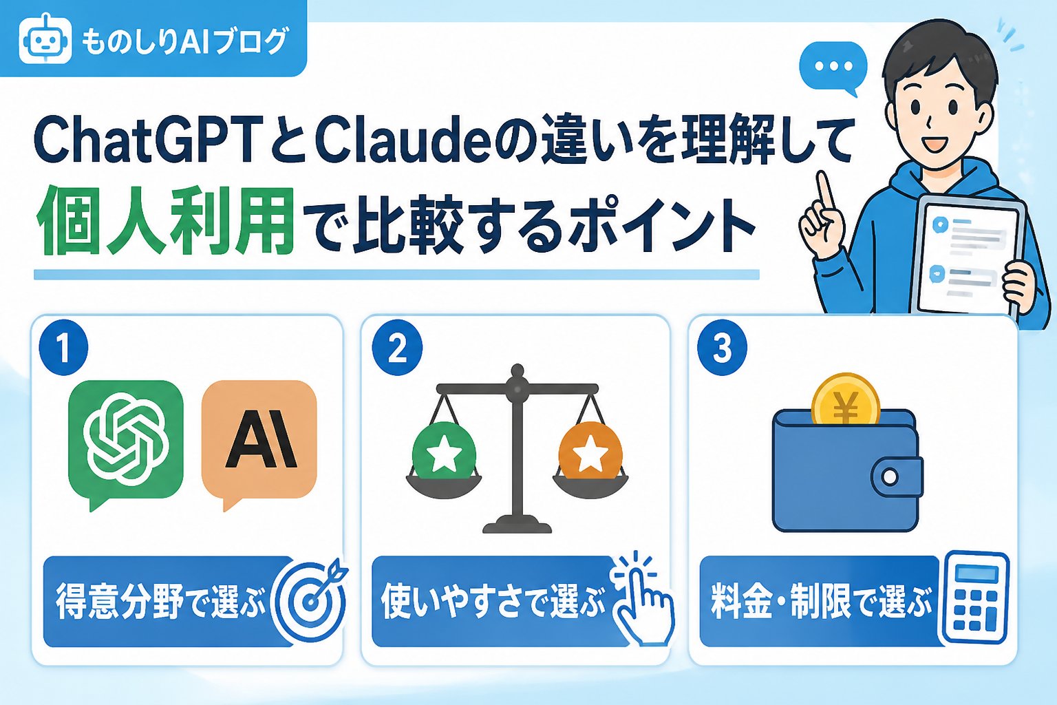 AIツール ChatGPTとClaudeの違いを理解して個人利用で比較するポイント
