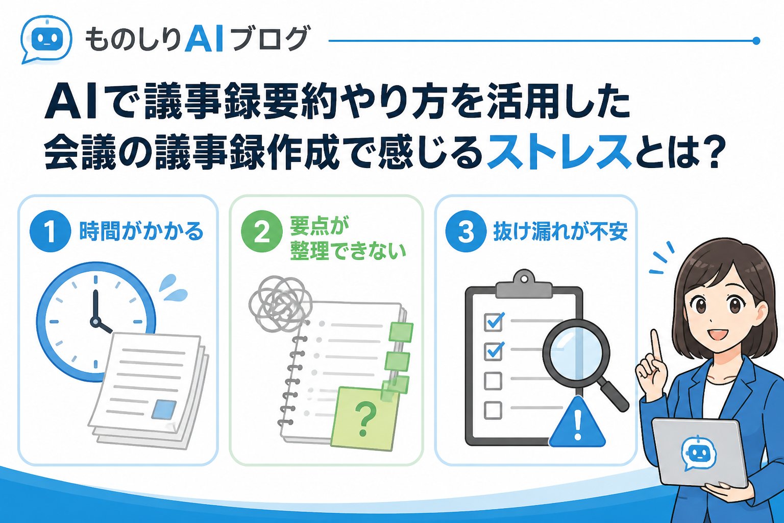 業務効率化 AIで議事録要約やり方を活用した会議の議事録作成で感じるストレスとは？