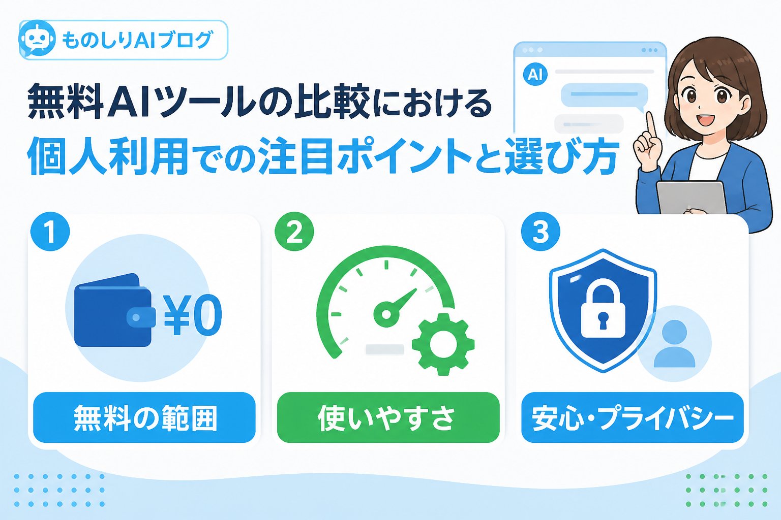 AIツール 無料AIツールの比較における個人利用での注目ポイントと選び方