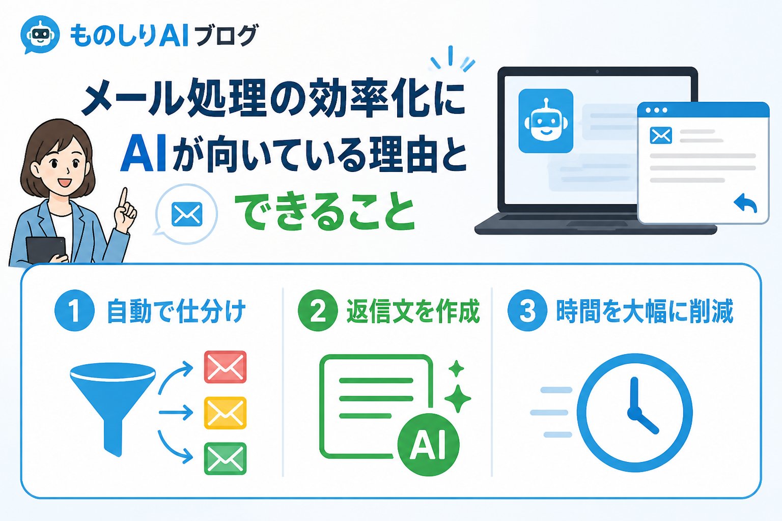 業務効率化 メール処理の効率化にAIが向いている理由とできること