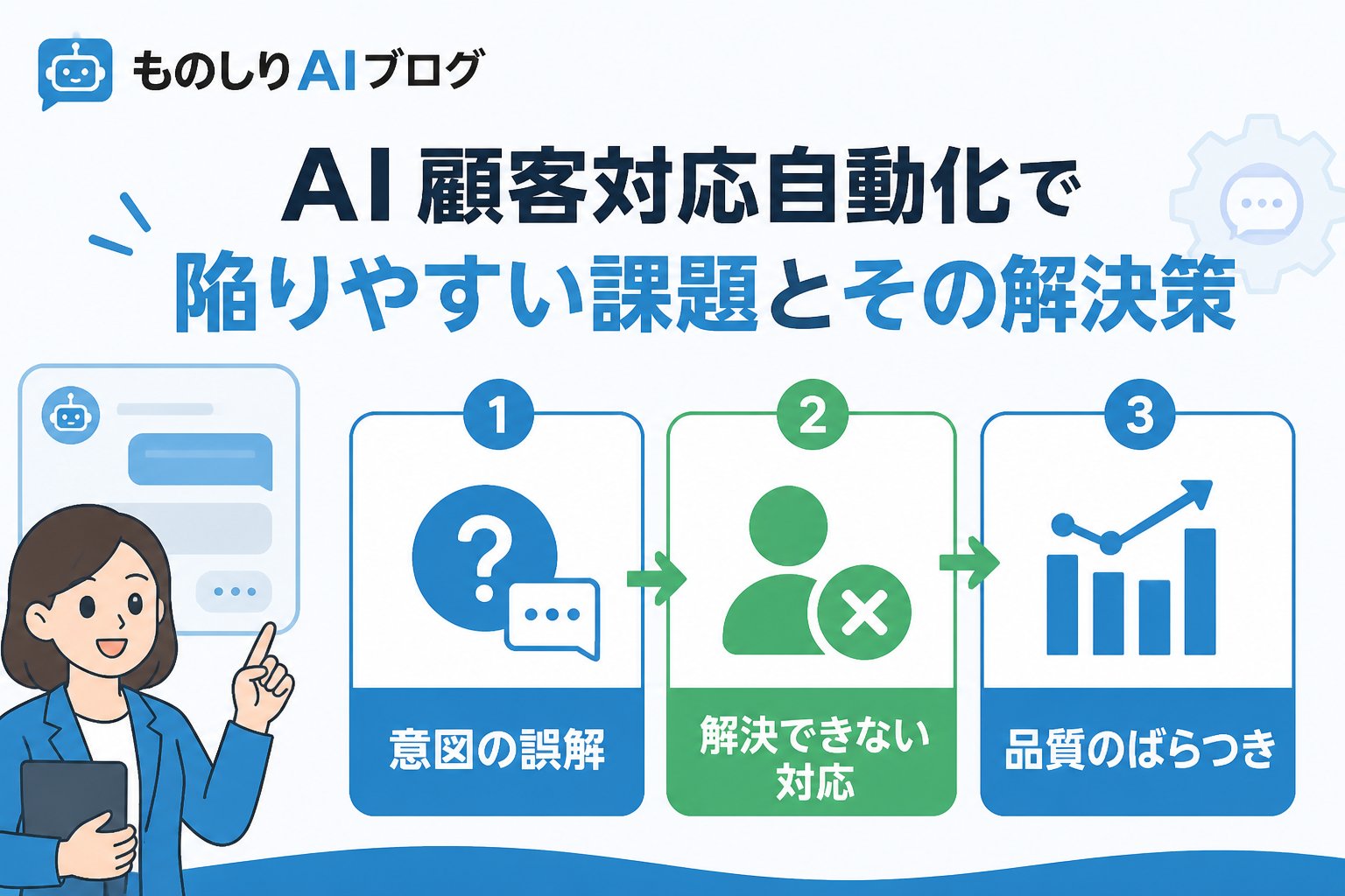 業務効率化 AI顧客対応自動化で陥りやすい課題とその解決策