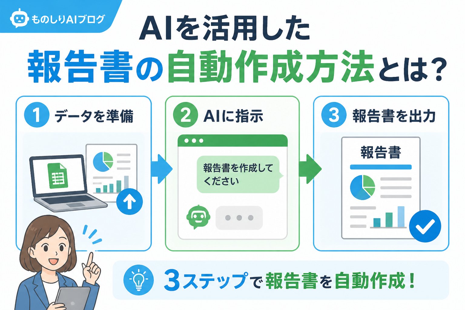 業務効率化 AIを活用した報告書の自動作成方法とは?具体的な手順を解説
