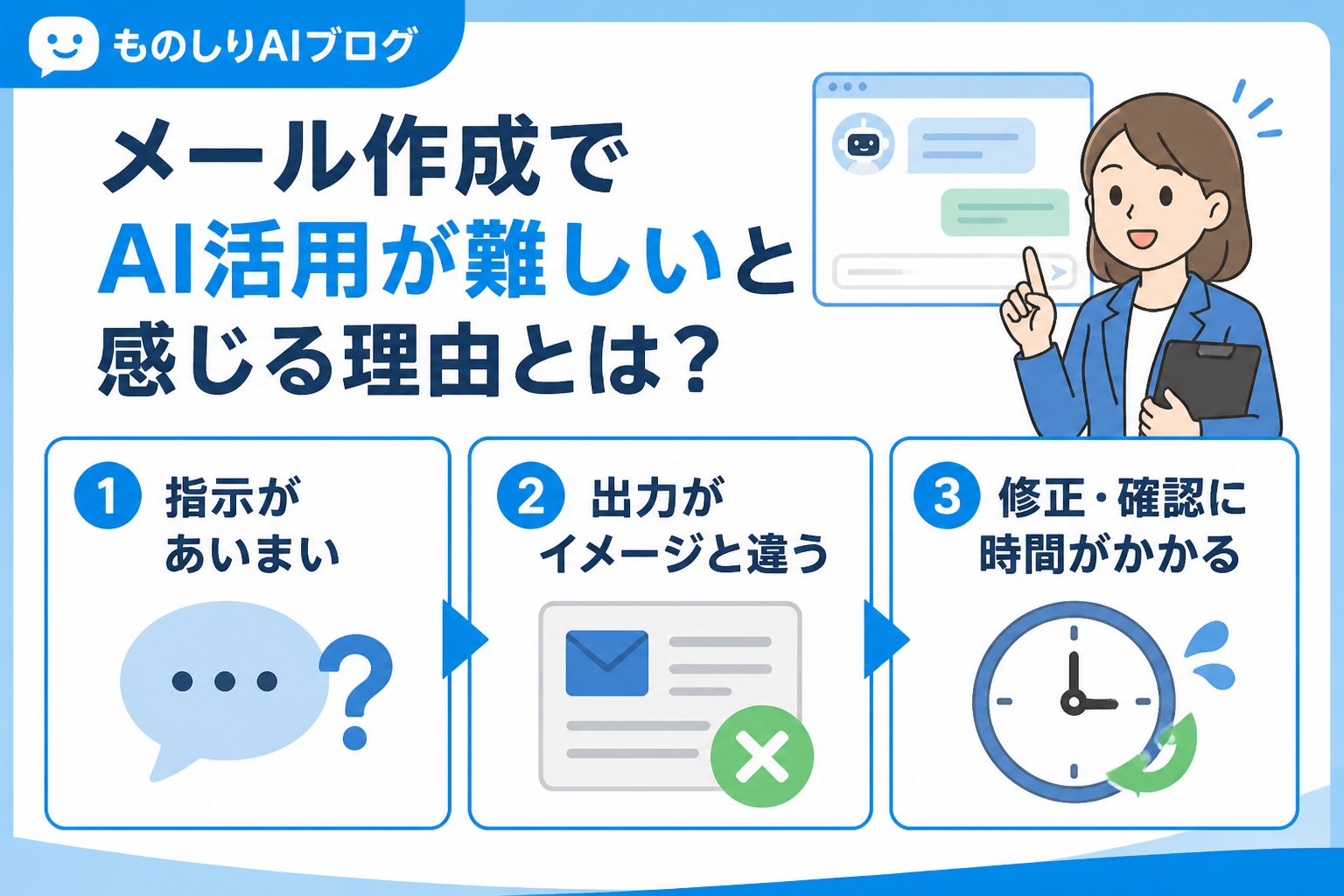 業務効率化 メール作成でAI活用が難しいと感じる理由とは？