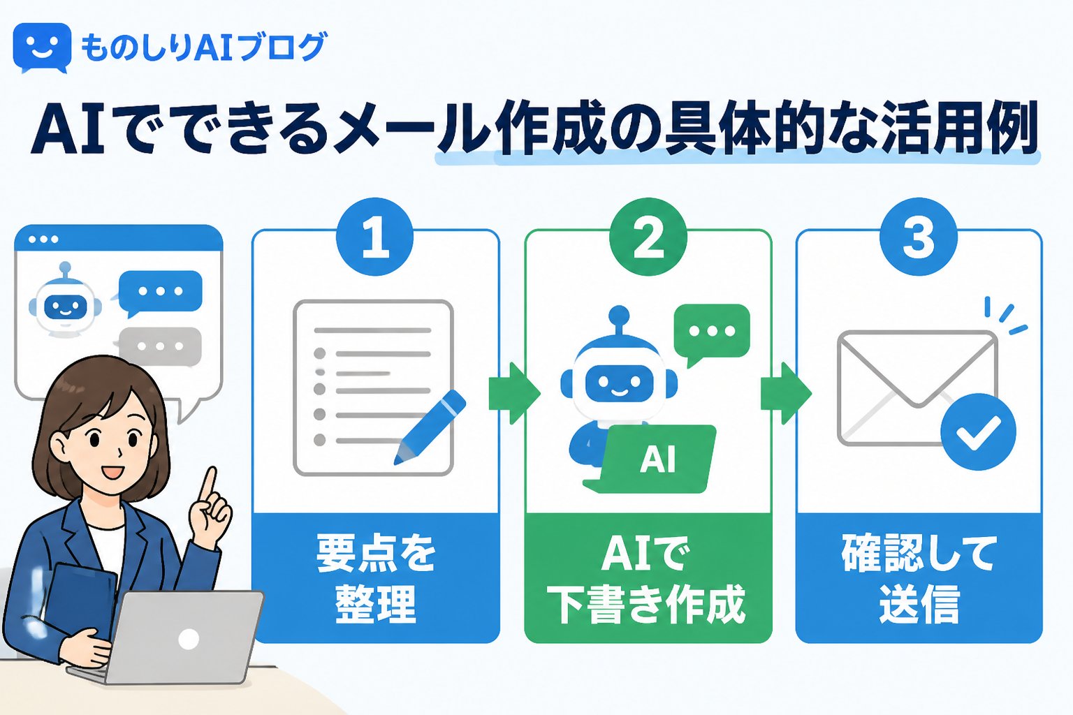 業務効率化 AIでできるメール作成の具体的な活用例
