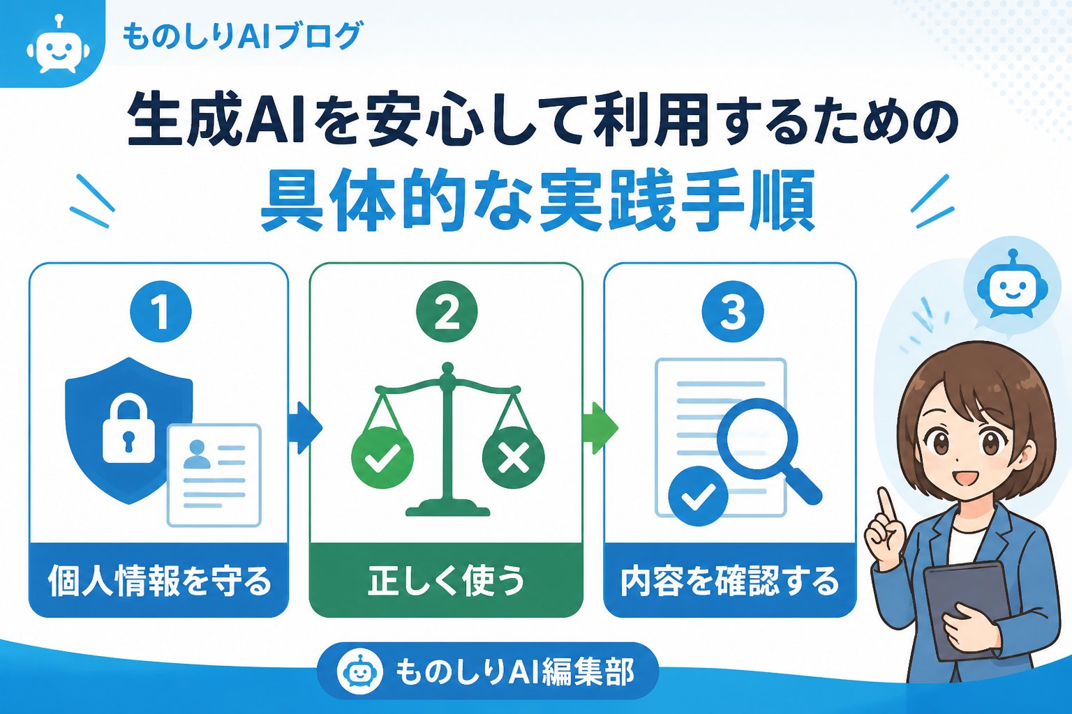 AI活用 生成AIを安心して利用するための具体的な実践手順