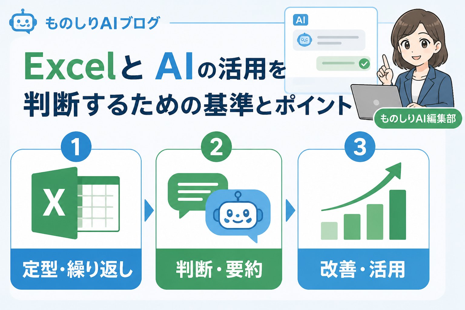 業務効率化 ExcelとAIの活用を判断するための基準とポイント