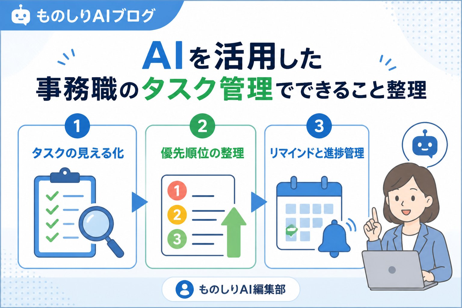 業務効率化 AIを活用した事務職のタスク管理でできること整理