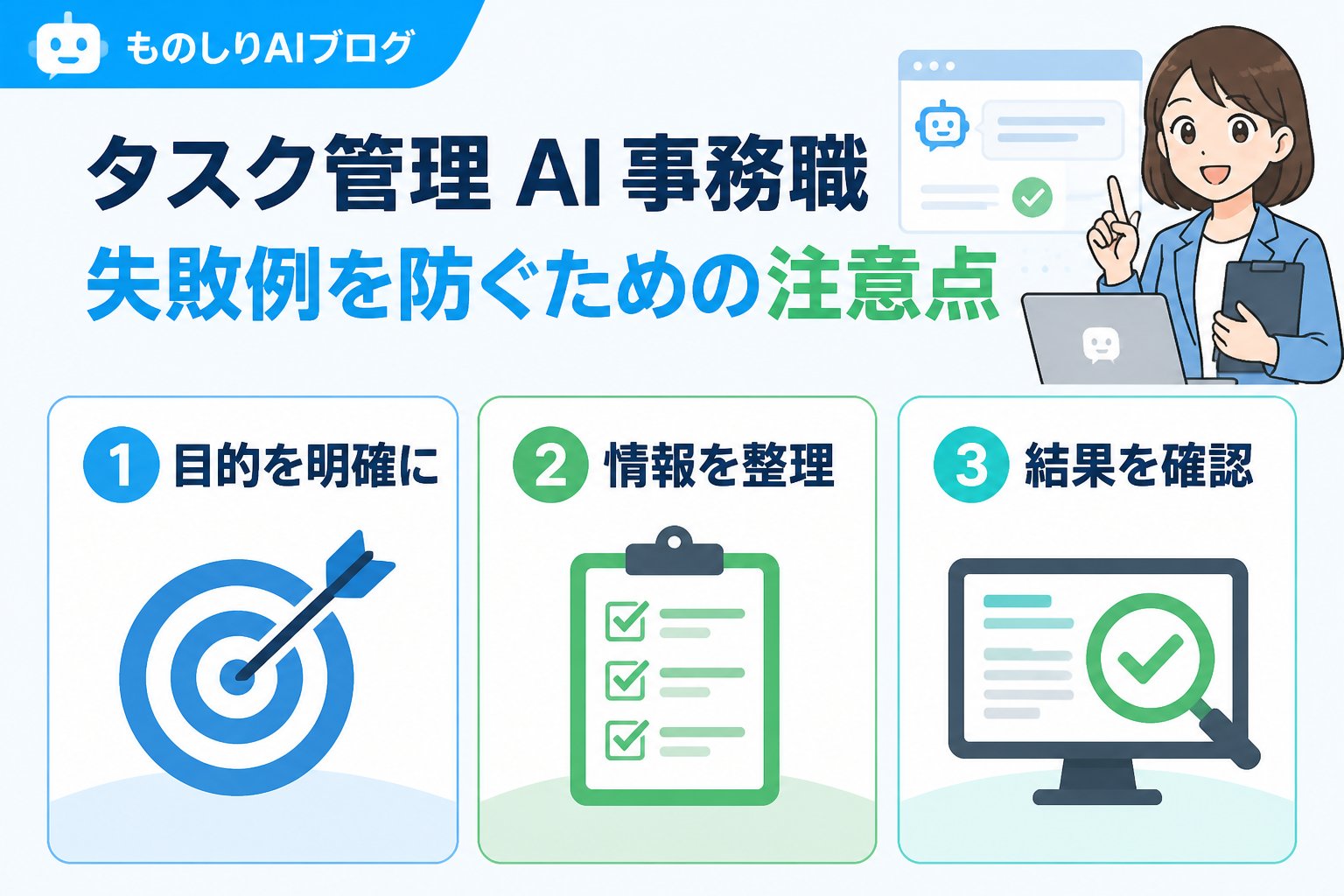 業務効率化 タスク管理 AI 事務職 失敗例を防ぐための注意点