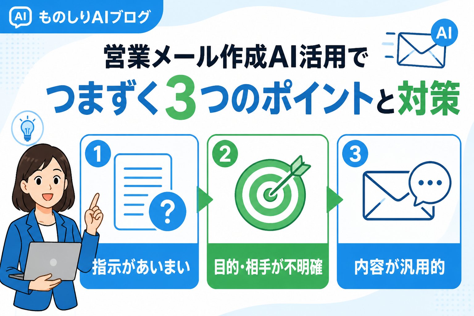 業務効率化 営業メール作成AI活用でつまずく3つのポイントと対策