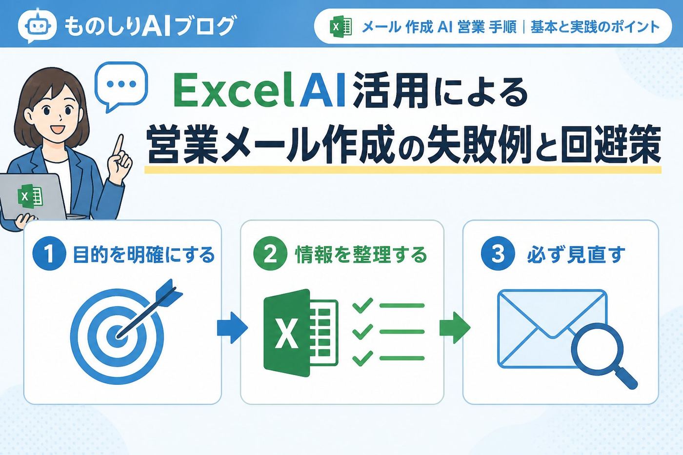 業務効率化 ExcelAI活用による営業メール作成の失敗例と回避策