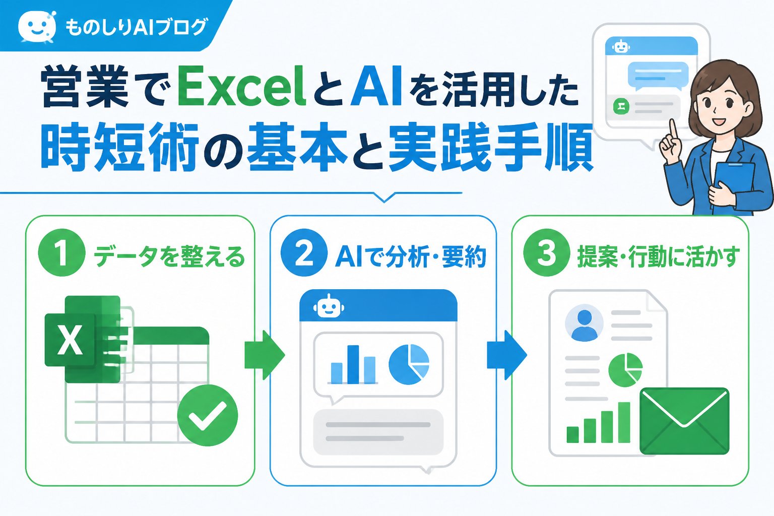 業務効率化 ExcelとAIを活用した営業業務の時短術のポイントと課題