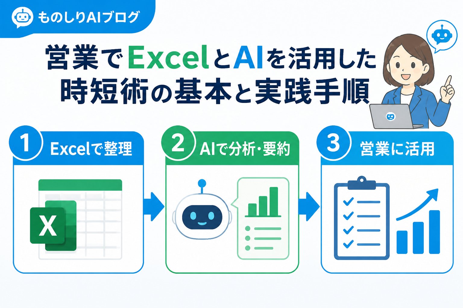 業務効率化 ExcelとAIを活用した営業の時短術の具体的な手順