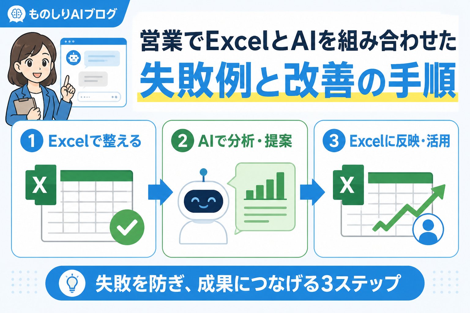 業務効率化 ExcelとAI活用の失敗例（営業）を踏まえた連携手順と具体例