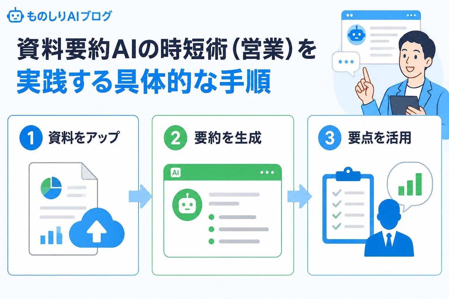 業務効率化 資料要約AIの時短術（営業）を実践する具体的な手順