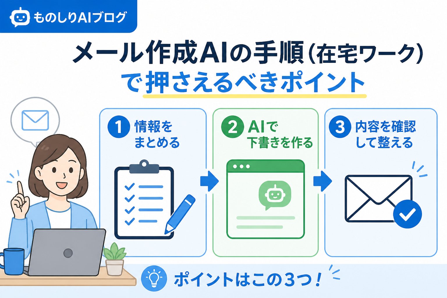 業務効率化 メール作成AIの手順（在宅ワーク）で押さえるべきポイント
