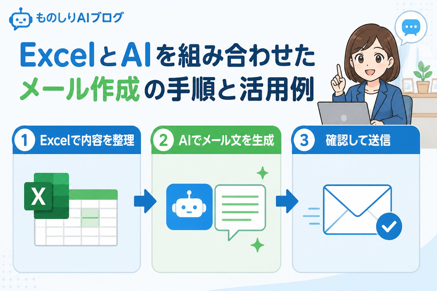業務効率化 ExcelとAIを組み合わせたメール作成の手順と活用例