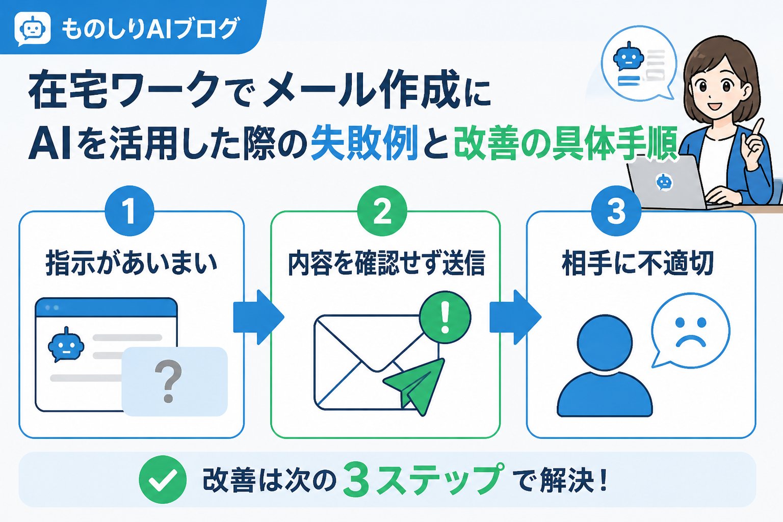 業務効率化 メール作成にAIを活用した在宅ワークでの失敗例とその原因