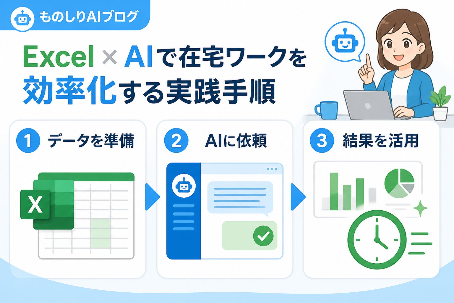 業務効率化 ExcelAI活用の時短術（在宅ワーク）における具体的な実践手順