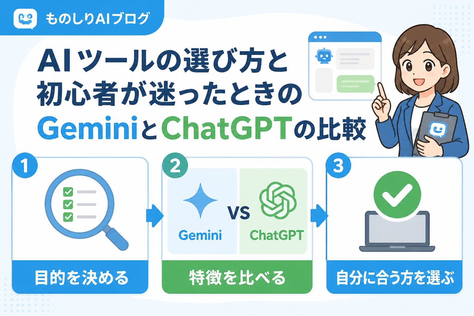 AIツール AIツールの選び方と初心者が迷ったときのGeminiとChatGPTの比較