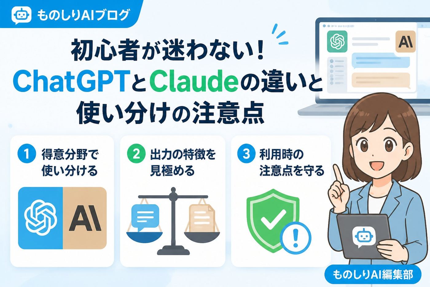 AIツール ChatGPTとClaudeの違いと初心者が押さえるべき注意点